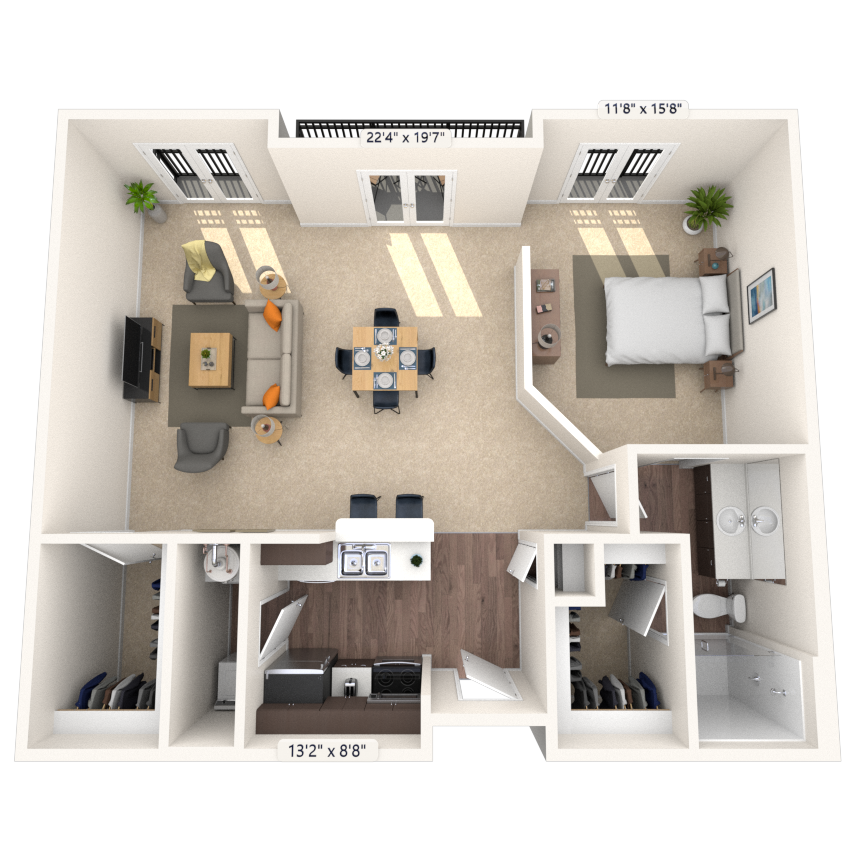 Floorplan image of unit 4211